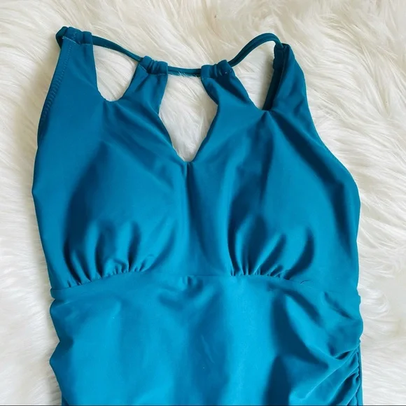 CUPSHE NWT Halter Lace-Up Back One Piece Swimsuit - Picture 5 of 13